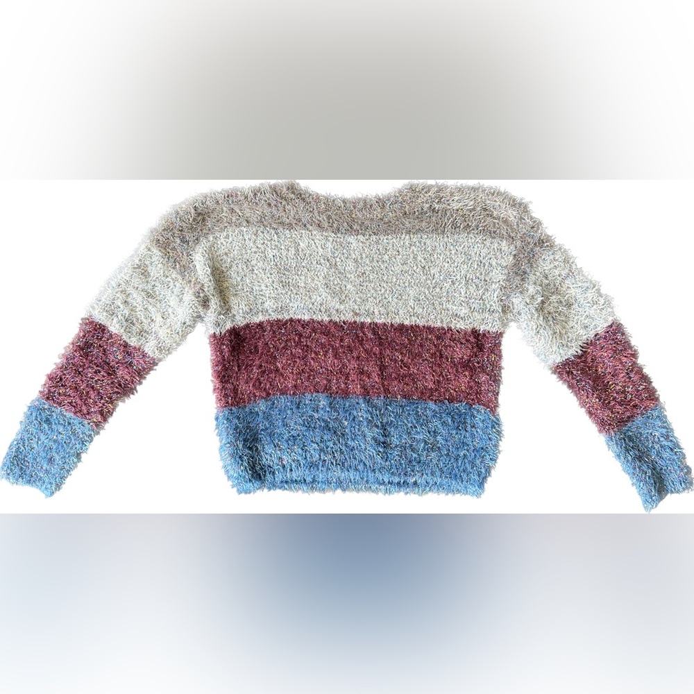 Art Class Fuzzy Color Block Sweater - Picture 2 of 4